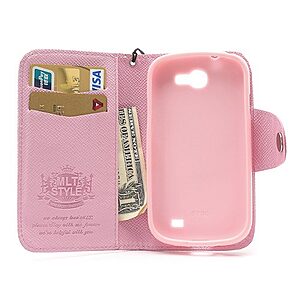 Θήκη SAMSUNG Galaxy Express flip - wallet δερματίνη ροζ
