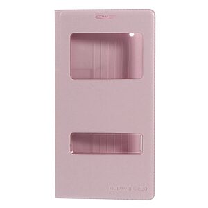 Θήκη HUAWEI Ascend G620 OEM flip - wallet δερματίνη ροζ
