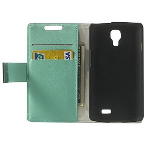 Θήκη LG F70 OEM flip - wallet δερματίνη γαλάζιο