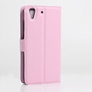 Θήκη HUAWEI Honor 5A Y6 II OEM flip - wallet δερματίνη ροζ