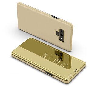 Θήκη SAMSUNG Galaxy Note 9 OEM Mirror Surface View Stand Case Cover Flip Window δερματίνη χρυσό