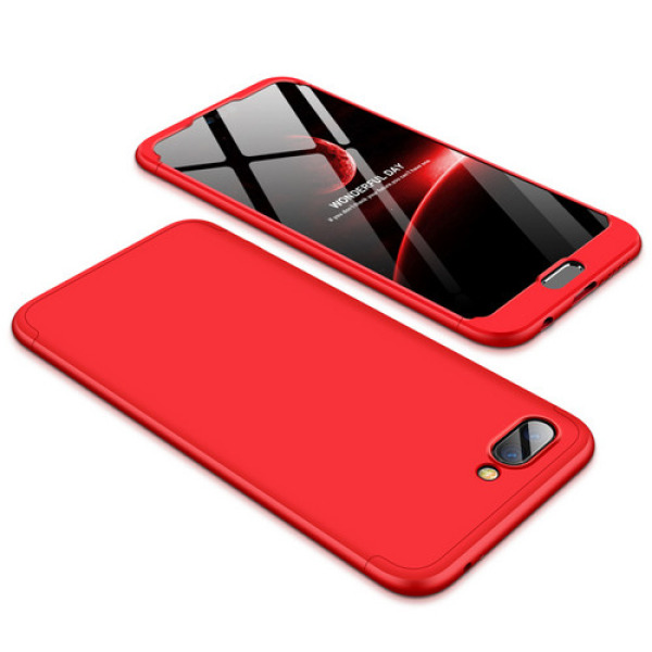 Θήκη GKK Full body Protection 360° από σκληρό πλαστικό για Huawei Honor 10 κόκκινο