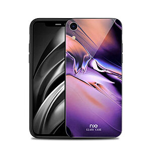Θήκη iPhone XR NXE Streamer light Tempered Glass Series - Purple Colours πλάτη TPU