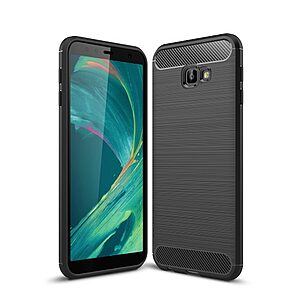 Θήκη Samsung Galaxy J4 Plus OEM Brushed TPU Carbon πλάτη μαύρο