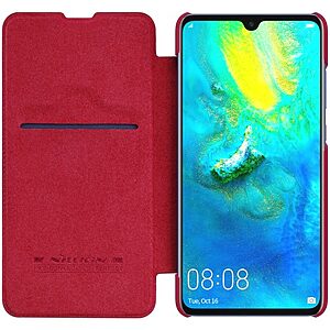Θήκη Huawei Mate 20 NiLLkin Qin Series με υποδοχή για κάρτες Flip Wallet δερματίνη κόκκινο - Image 4