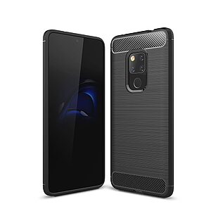 Θήκη Huawei Mate 20 OEM Brushed TPU Carbon Πλάτη μαύρο