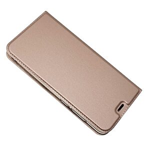 Θήκη Huawei Y6 (2018) Mad Mask Skin Pro Series με βάση στήριξης, υποδοχή καρτών και μαγνητικό κούμπωμα Flip Wallet δερματίνη ροζ χρυσό - Image 3