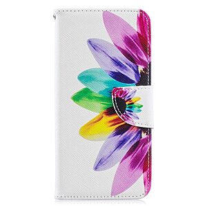 Θήκη Huawei Y6 (2019) ή Honor 8A OEM σχέδιο Petals Pattern με βάση στήριξης, υποδοχές καρτών και μαγνητικό κούμπωμα Flip Wallet δερματίνη - Image 4