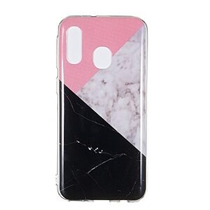 Θήκη Samsung Galaxy A40 OEM σχέδιο Black / White / Pink marble Πλάτη TPU