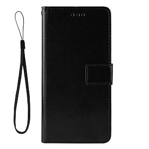 Θήκη Xiaomi Redmi Go OEM Crazy Horse Leather με βάση στήριξης, υποδοχές καρτών και μαγνητικό κούμπωμα Flip Wallet δερματίνη μαύρο - Image 3