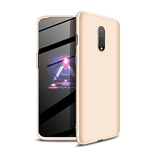 Θήκη GKK Full body Protection 360° από σκληρό πλαστικό για OnePlus 7 χρυσό