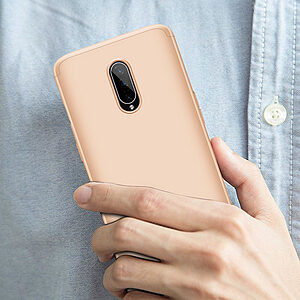 Θήκη GKK Full body Protection 360° από σκληρό πλαστικό για OnePlus 7 χρυσό - Image 2