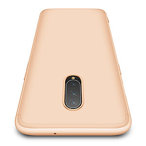 Θήκη GKK Full body Protection 360° από σκληρό πλαστικό για OnePlus 7 χρυσό - Image 4