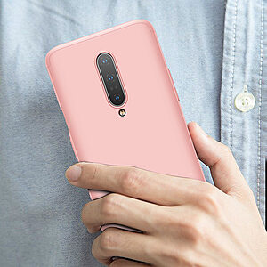 Θήκη GKK Full body Protection 360° από σκληρό πλαστικό για OnePlus 7 Pro ροζ χρυσό - Image 2
