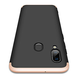 Θήκη GKK Full body Protection 360° από σκληρό πλαστικό για Samsung Galaxy A40 μαύρο / χρυσό - Image 5