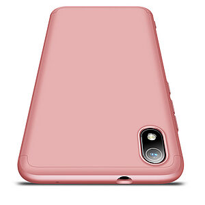 Θήκη GKK Full body Protection 360° από σκληρό πλαστικό για Xiaomi Redmi 7A ροζ χρυσό - Image 4