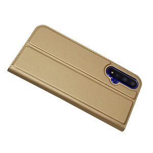 Θήκη Honor 20 / Huawei Nova 5T Mad Mask Skin Pro Series με βάση στήριξης, υποδοχή καρτών και μαγνητικό κούμπωμα Flip Wallet δερματίνη χρυσό - Image 4