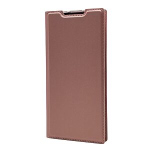 υποδοχή καρτών και μαγνητικό κούμπωμα Flip Wallet δερματίνη ροζ χρυσό
