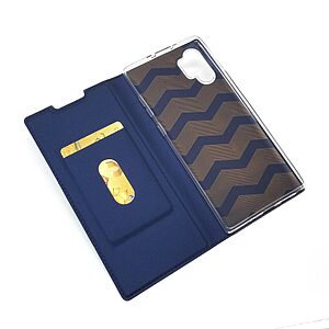 Θήκη Samsung Galaxy Note 10 Plus Mad Mask Skin Pro Series με βάση στήριξης, υποδοχή καρτών και μαγνητικό κούμπωμα Flip Wallet δερματίνη μπλε σκούρο - Image 5