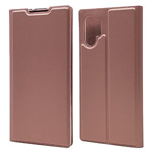 υποδοχή καρτών και μαγνητικό κούμπωμα Flip Wallet δερματίνη ροζ χρυσό