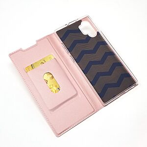 Θήκη Samsung Galaxy Note 10 Plus Mad Mask Skin Pro Series με βάση στήριξης, υποδοχή καρτών και μαγνητικό κούμπωμα Flip Wallet δερματίνη ροζ χρυσό - Image 5