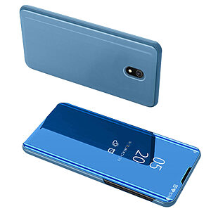 Θήκη Xiaomi Redmi 8A OEM Mirror Surface View Stand Case Cover Flip Window γαλάζιο
