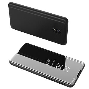 Θήκη Xiaomi Redmi 8A OEM Mirror Surface View Stand Case Cover Flip Window μαύρο