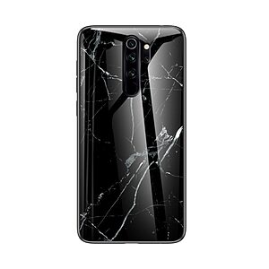 Θήκη Xiaomi Redmi Note 8 Pro OEM σχέδιο Marble Tempered Glass Back Cover TPU μαύρο