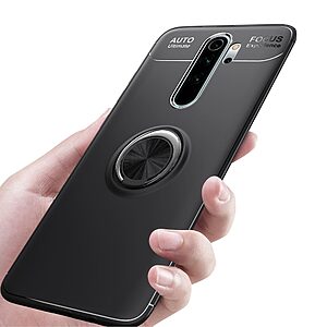 Θήκη Xiaomi Redmi Note 8 Pro OEM Magnetic Ring Kickstand / Μαγνητικό δαχτυλίδι / Βάση στήριξης Back Cover TPU μαύρο - Image 5