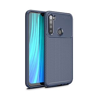 Θήκη Xiaomi Redmi Note 8 OEM Beetle Series Carbon Fiber Back Cover TPU μπλε