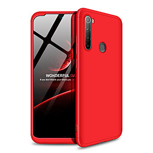 Θήκη GKK Full body Protection 360° από σκληρό πλαστικό για Xiaomi Redmi Note 8T κόκκινο
