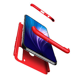 Θήκη GKK Full body Protection 360° από σκληρό πλαστικό για Xiaomi Redmi Note 8T κόκκινο - Image 5