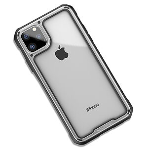 Θήκη iPhone 11 Pro Max IPAKY Mu Feng Series ανθεκτική και ελαφριά Πλάτη από ενισχυμένο Premium σκληρό TPU ασημί