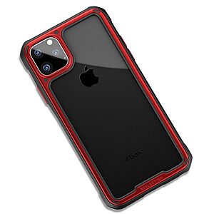 Θήκη iPhone 11 Pro IPAKY Mu Feng Series ανθεκτική και ελαφριά Πλάτη από ενισχυμένο Premium σκληρό TPU κόκκινο