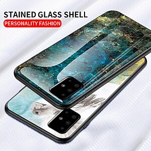 Θήκη Samsung Galaxy A51 OEM σχέδιο Marble με Πλάτη Tempered Glass TPU - Image 3