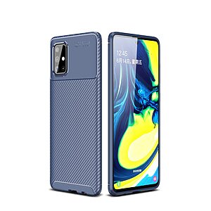 Θήκη Samsung Galaxy A71 OEM Beetle Series Carbon Fiber Πλάτη TPU μπλε