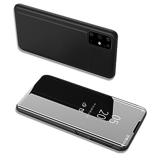 Θήκη Samsung Galaxy S20 Plus OEM Mirror Surface View Stand Case Cover Flip Window μαύρο