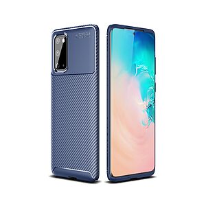 Θήκη Samsung Galaxy S20 OEM Brushed TPU Carbon Πλάτη μπλε