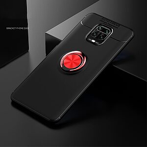 Θήκη Xiaomi Redmi Note 9s / Note 9 Pro / Note 9 Pro Max OEM Magnetic Ring Kickstand / Μαγνητικό δαχτυλίδι / Βάση στήριξης TPU μαύρο / κόκκινο - Image 4