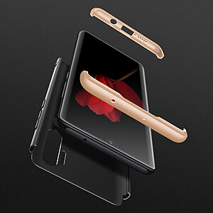 Θήκη GKK Full body Protection 360° από σκληρό πλαστικό για  Xiaomi Mi Note 10 / Pro μαύρο / χρυσό - Image 3