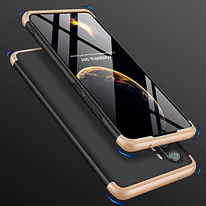 Θήκη GKK Full body Protection 360° από σκληρό πλαστικό για  Xiaomi Mi Note 10 / Pro μαύρο / χρυσό - Image 5