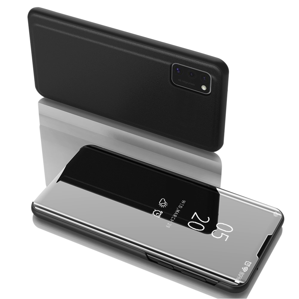 Θήκη Samsung Galaxy A41 OEM Mirror Surface View Stand Case Cover Flip Window μαύρο Θήκη Samsung Galaxy A41 OEM Mirror Surface View Stand Case Cover Flip Window μαύρο