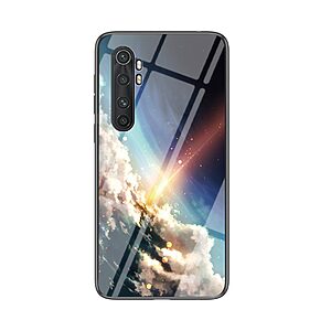 Θήκη Xiaomi Mi Note 10 Lite OEM σχέδιο Bright Sky με πλάτη από Tempered Glass και εσωτερικό TPU