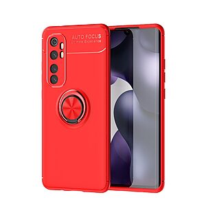 Θήκη Xiaomi Mi Note 10 Lite LENUO Magnetic Ring Kickstand / Μαγνητικό δαχτυλίδι / Βάση στήριξης TPU κόκκινο