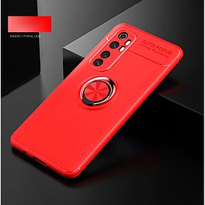 Θήκη Xiaomi Mi Note 10 Lite LENUO Magnetic Ring Kickstand / Μαγνητικό δαχτυλίδι / Βάση στήριξης TPU κόκκινο - Image 2