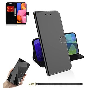 Θήκη Samsung Galaxy A20s OEM Mirror Surface γυαλιστερή με βάση στήριξης