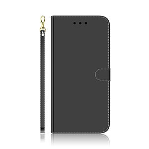 υποδοχές καρτών και μαγνητικό κούμπωμα Flip Wallet από συνθετικό δέρμα και TPU μαύρο