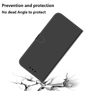 Θήκη Samsung Galaxy A20s OEM Mirror Surface γυαλιστερή με βάση στήριξης, υποδοχές καρτών και μαγνητικό κούμπωμα Flip Wallet από συνθετικό δέρμα και TPU μαύρο - Image 5