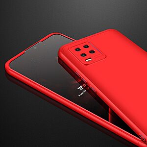 Θήκη GKK Full body Protection 360° από σκληρό πλαστικό για Xiaomi Mi 10 Lite κόκκινο - Image 3