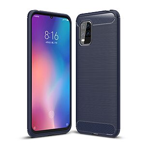 Θήκη Xiaomi Mi 10 Lite OEM Brushed TPU Carbon Πλάτη μπλε